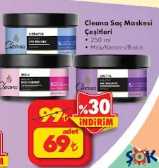 CLEANA SAÇ MASKESİ ÇEŞİTLERİ 250 ML fiyat ve kampanya bilgisi